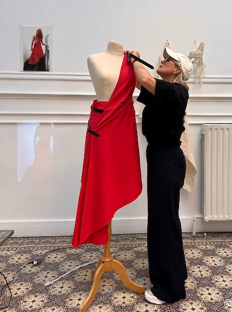 Installing my work at Borgerhub
June 2025 
photo Mieke @belgian_maya